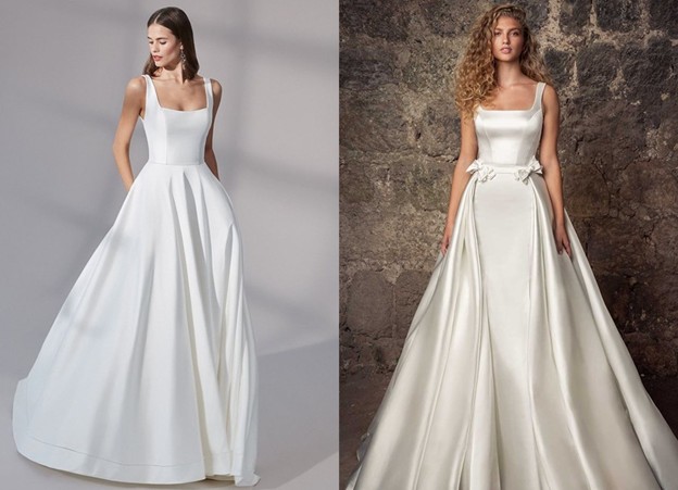 61 Mẫu váy cưới vải Satin trơn, lụa quyến rũ đẹp nhất 2023 - NiNiStore 2023