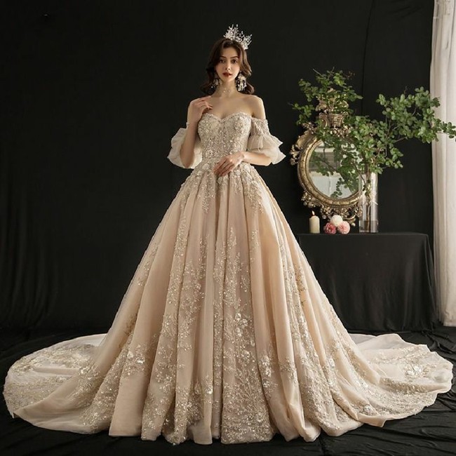 Váy công chúa 2020  váy cưới đẹp dễ thương dành cho cô dâu